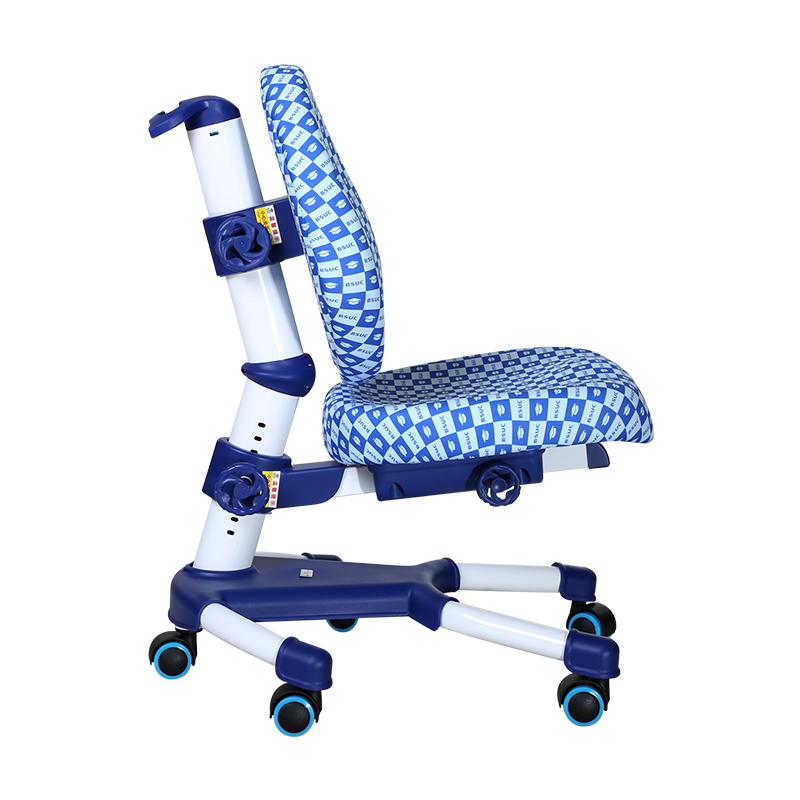DRY-501可升降學習椅藍色側面